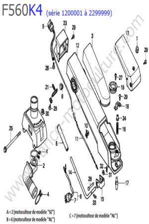 HONDA - F560K4-1 : Colonne / Mancheron