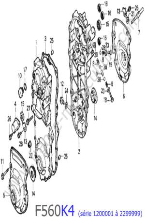 HONDA - F560K4-1 : Carters transmission