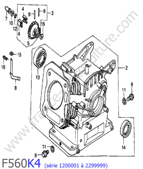 Bloc moteur HONDA F560K4-1