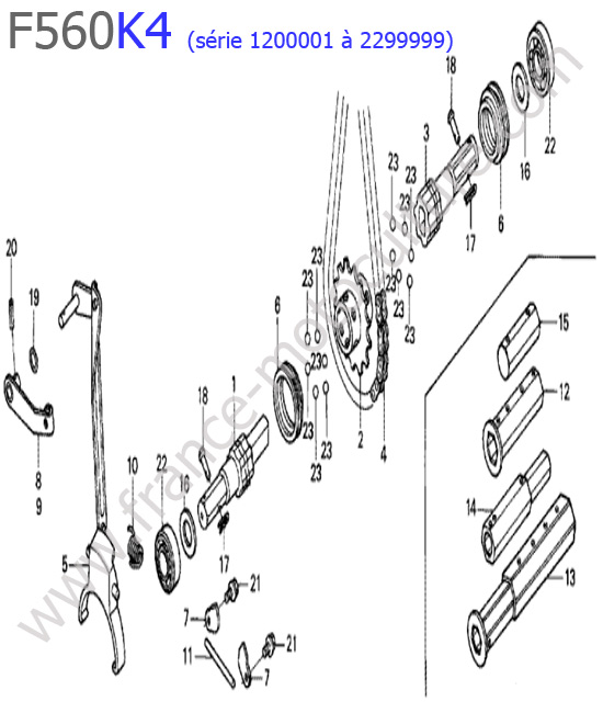 Arbre roues HONDA F560K4-1