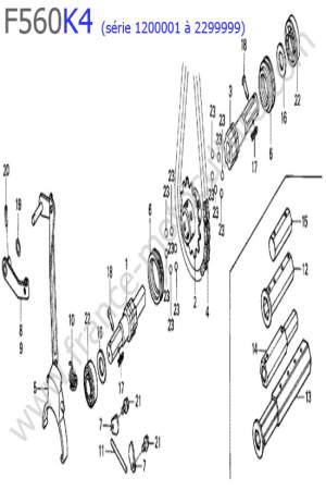 HONDA - F560K4-1 : Arbre roues