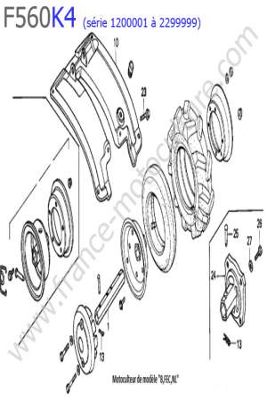 HONDA - F560K4-1 : Garde-boue 1