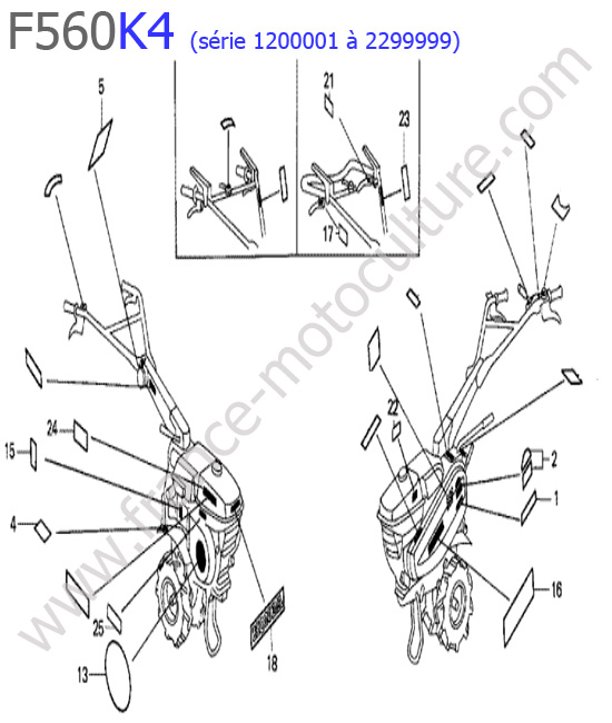 Etiquettes HONDA F560K4-1