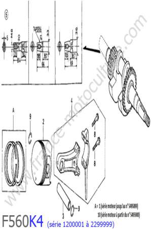 HONDA - F560K4-1 : Piston / Vilebrequin