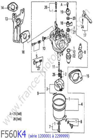 HONDA - F560K4-1 : Carburateur