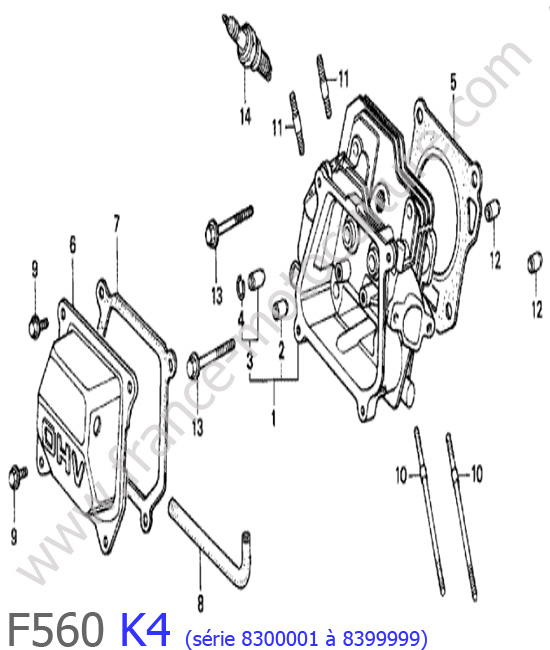Culasse HONDA F560K4-2