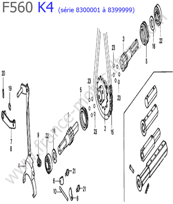 Arbre roues HONDA F560K4-2