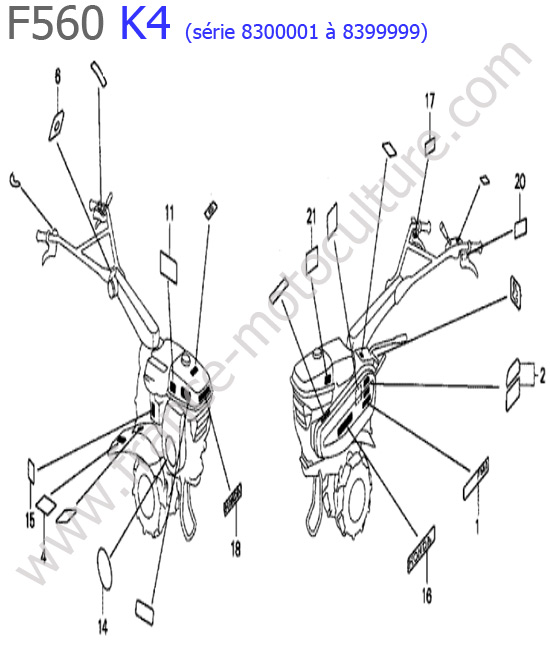Etiquettes HONDA F560K4-2