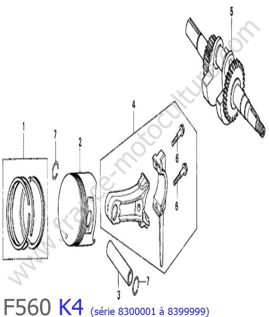 Piston / Vilebrequin HONDA F560K4-2