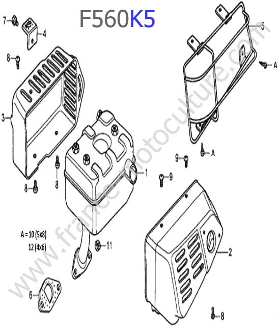 Echappement HONDA F560K5