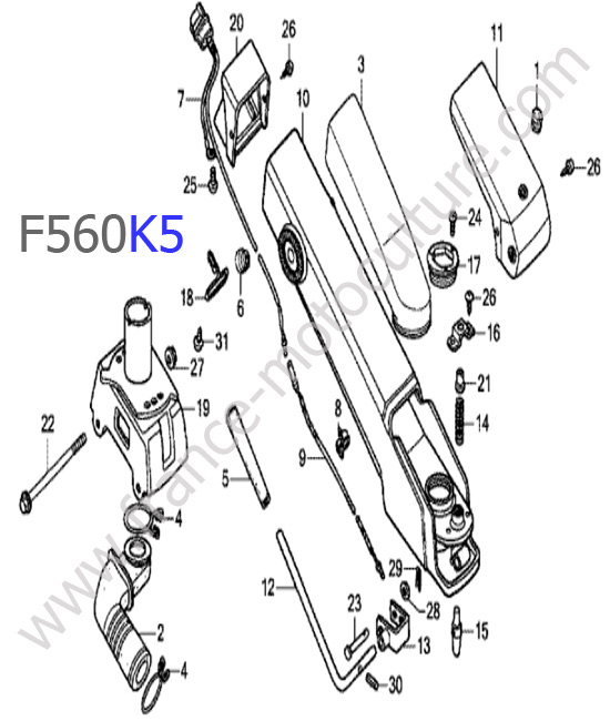 Colonne / Mancheron HONDA F560K5