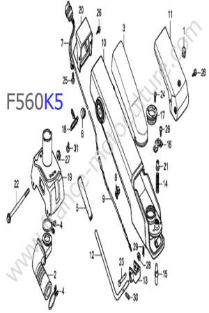 HONDA - F560K5 : Colonne / Mancheron