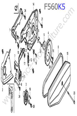 HONDA - F560K5 : Carter / Courroie