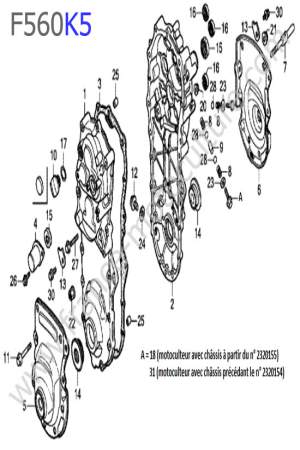 HONDA - F560K5 : Carters transmission