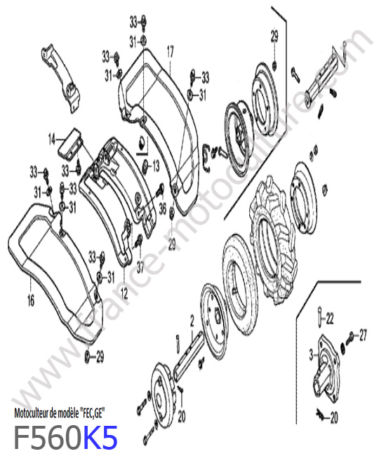 Garde-boue 1 HONDA F560K5