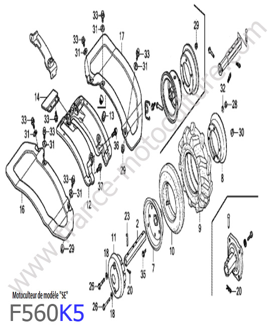 Garde-boue 2 HONDA F560K5