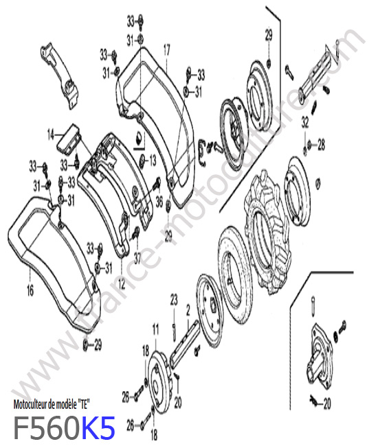Garde-boue 3 HONDA F560K5