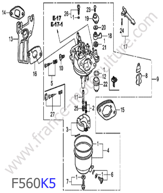 Carburateur HONDA F560K5