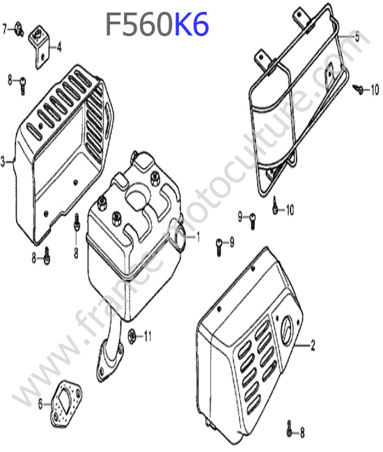 Echappement HONDA F560K6
