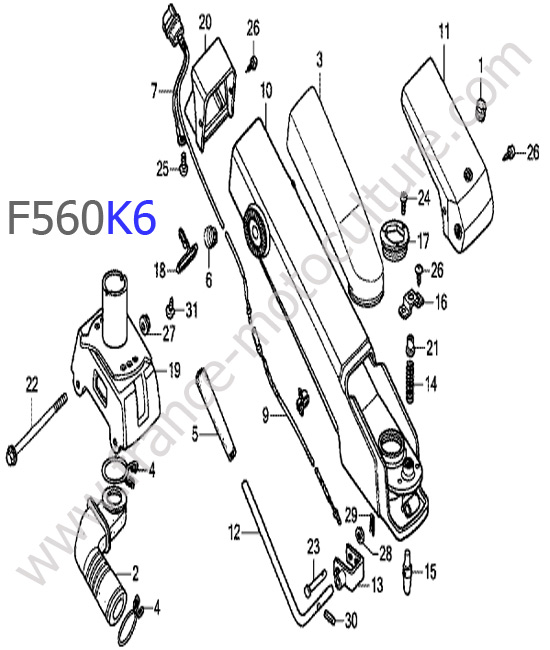 Colonne / Mancheron HONDA F560K6