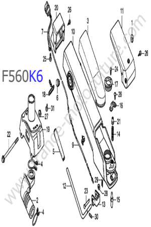 HONDA - F560K6 : Colonne / Mancheron