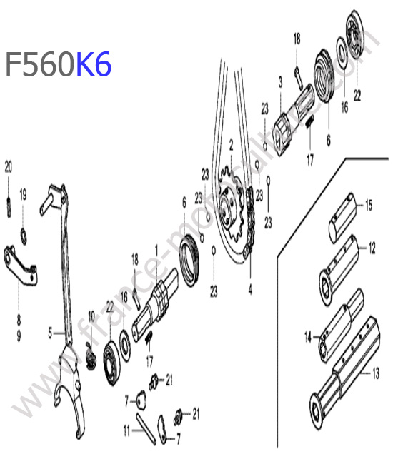 Arbre roues HONDA F560K6