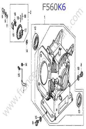 HONDA - F560K6 : Bloc moteur