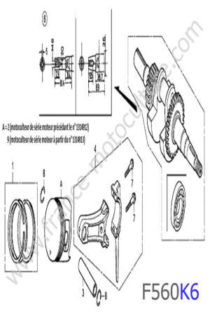 HONDA - F560K6 : Piston / Vilebrequin