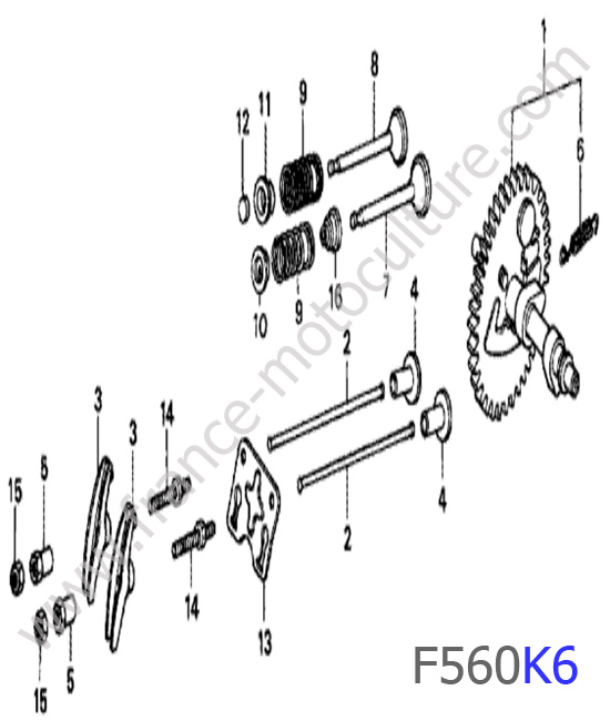 Arbre cames HONDA F560K6