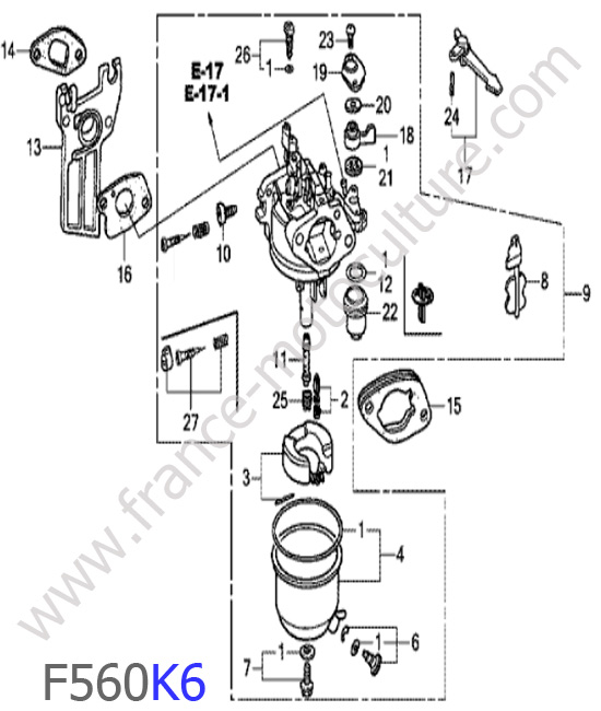 Carburateur HONDA F560K6