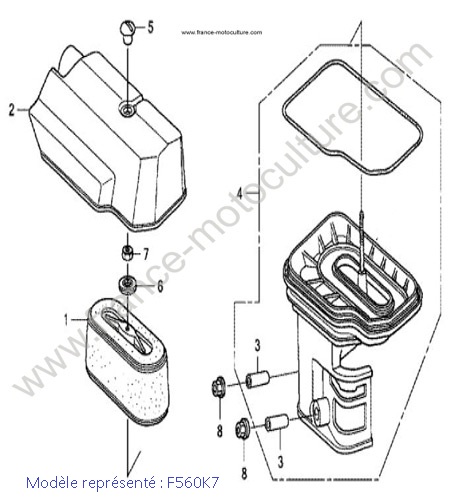Filtre a air - K7 HONDA F560K7