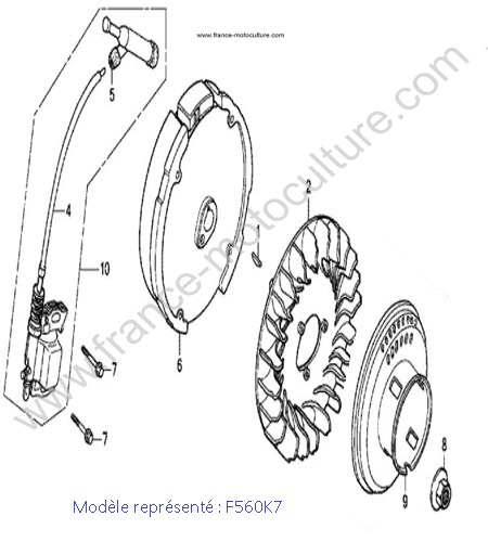 Volant moteur bobine - K7 HONDA F560K7