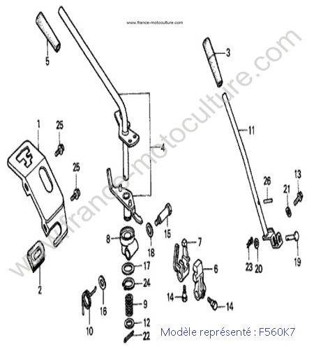 Leviers - K7 HONDA F560K7