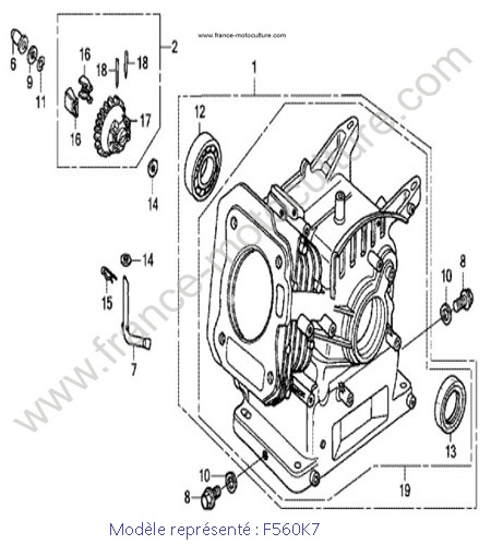 Bloc moteur - K7 HONDA F560K7