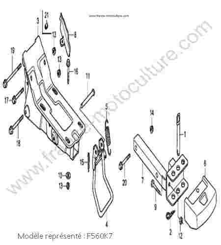 HONDA - F560K7 : Support moteur - K7