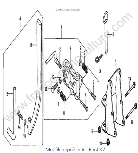 Bequille - K7 HONDA F560K7