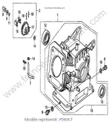 HONDA - F560K7 : Bloc moteur - K7