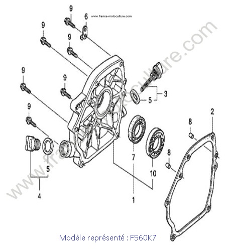 Carter moteur - K7 HONDA F560K7