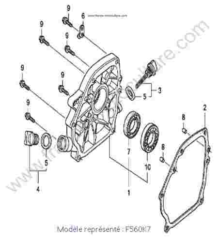 HONDA - F560K7 : Carter moteur - K7