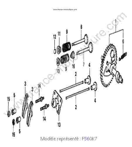 HONDA - F560K7 : Arbre cames/soupapes - K7