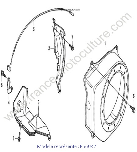 Carter refroidissement - K7 HONDA F560K7