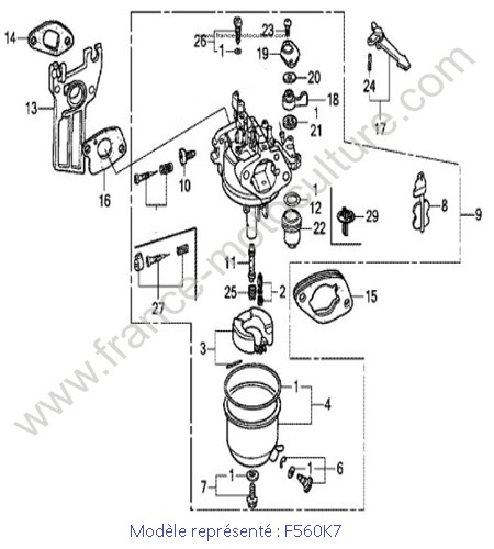 Carburateur - K7 HONDA F560K7