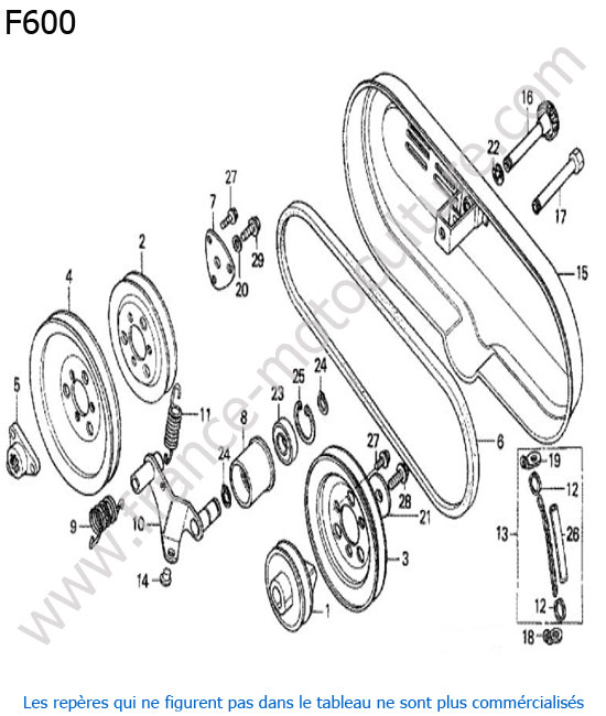 Courroie HONDA F600