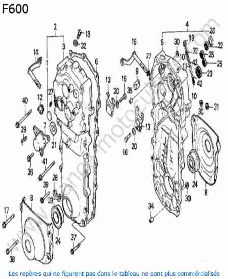 HONDA - F600 : Carter transmission
