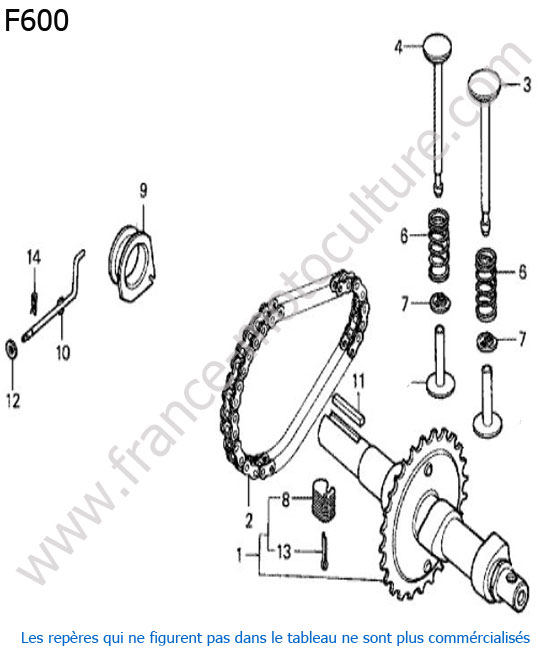 Soupapes HONDA F600
