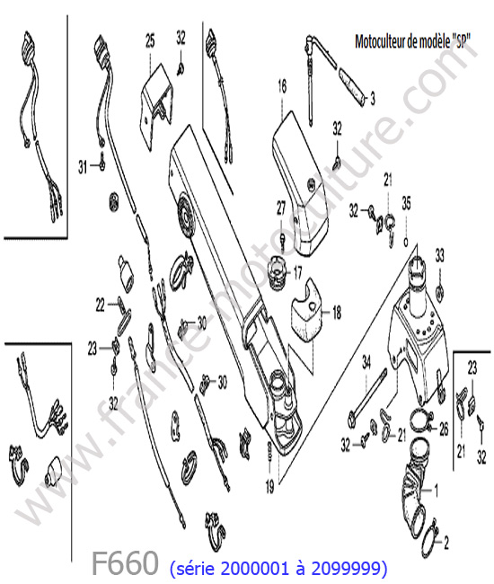 Colonne / Mancheron 1 HONDA F660-1