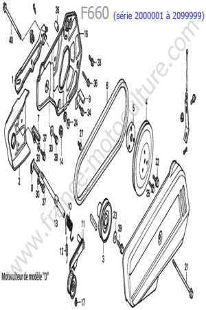 HONDA - F660-1 : Carter / Courroie 1