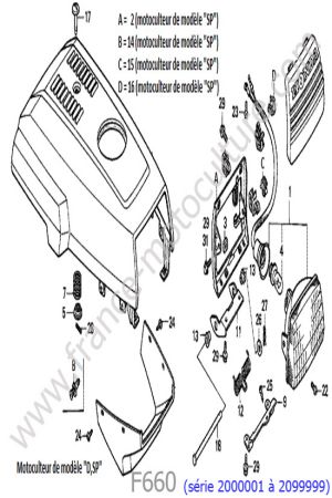 HONDA - F660-1 : Capot / Phare