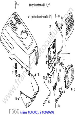 HONDA - F660-2 : Capot / Phare