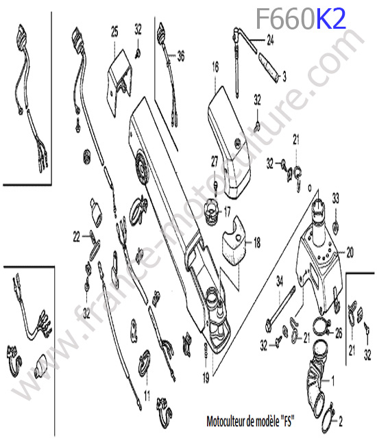 Colonne / Mancheron 2 HONDA F660K2